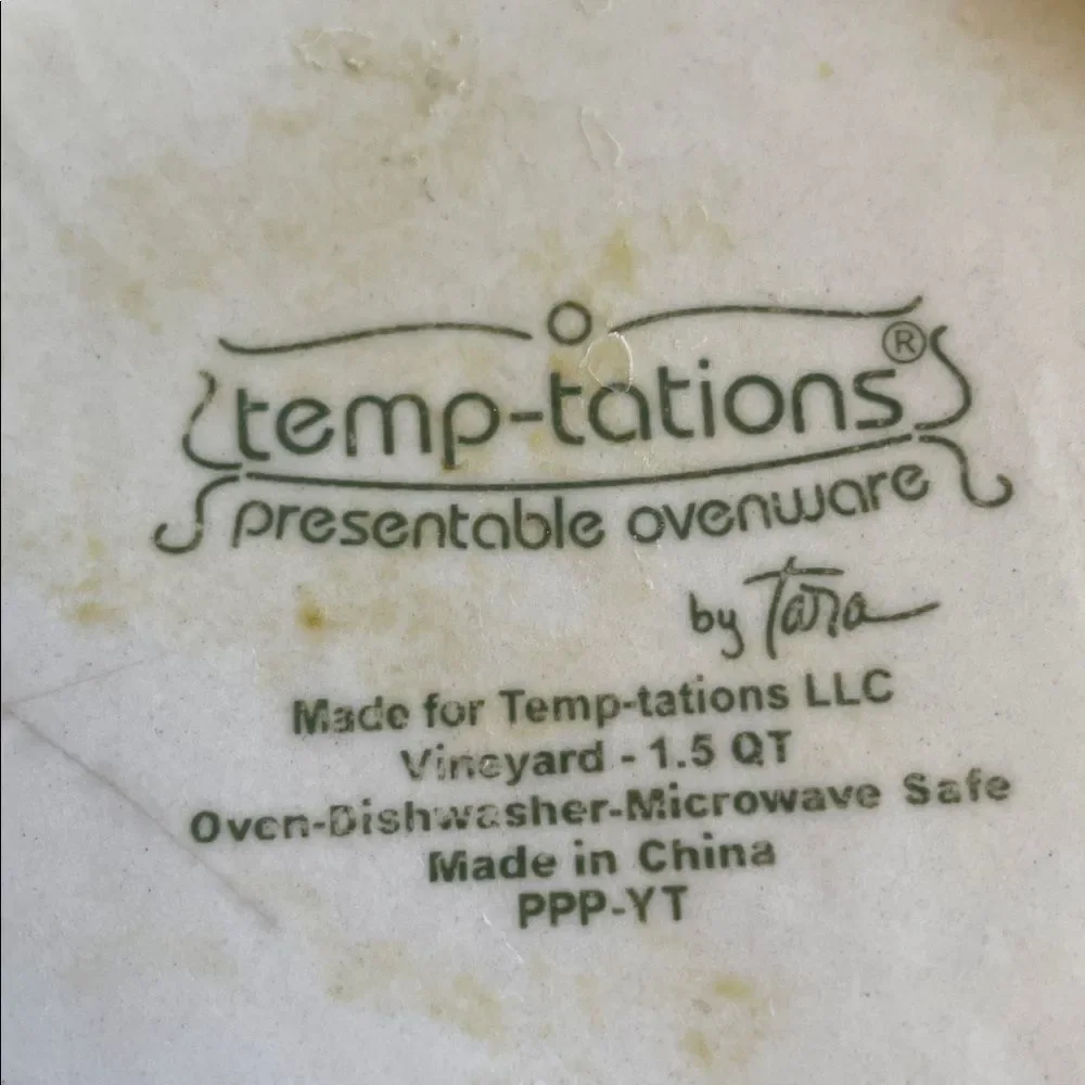 Temp-tations yellow Presentable Ovenware bowl‎